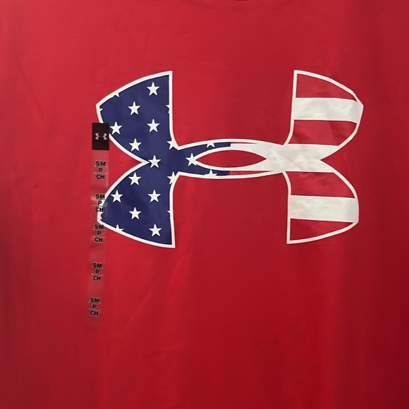 NWOT | Under Armour Freedom Flag Logo T-Shirt - Picture 2 of 5